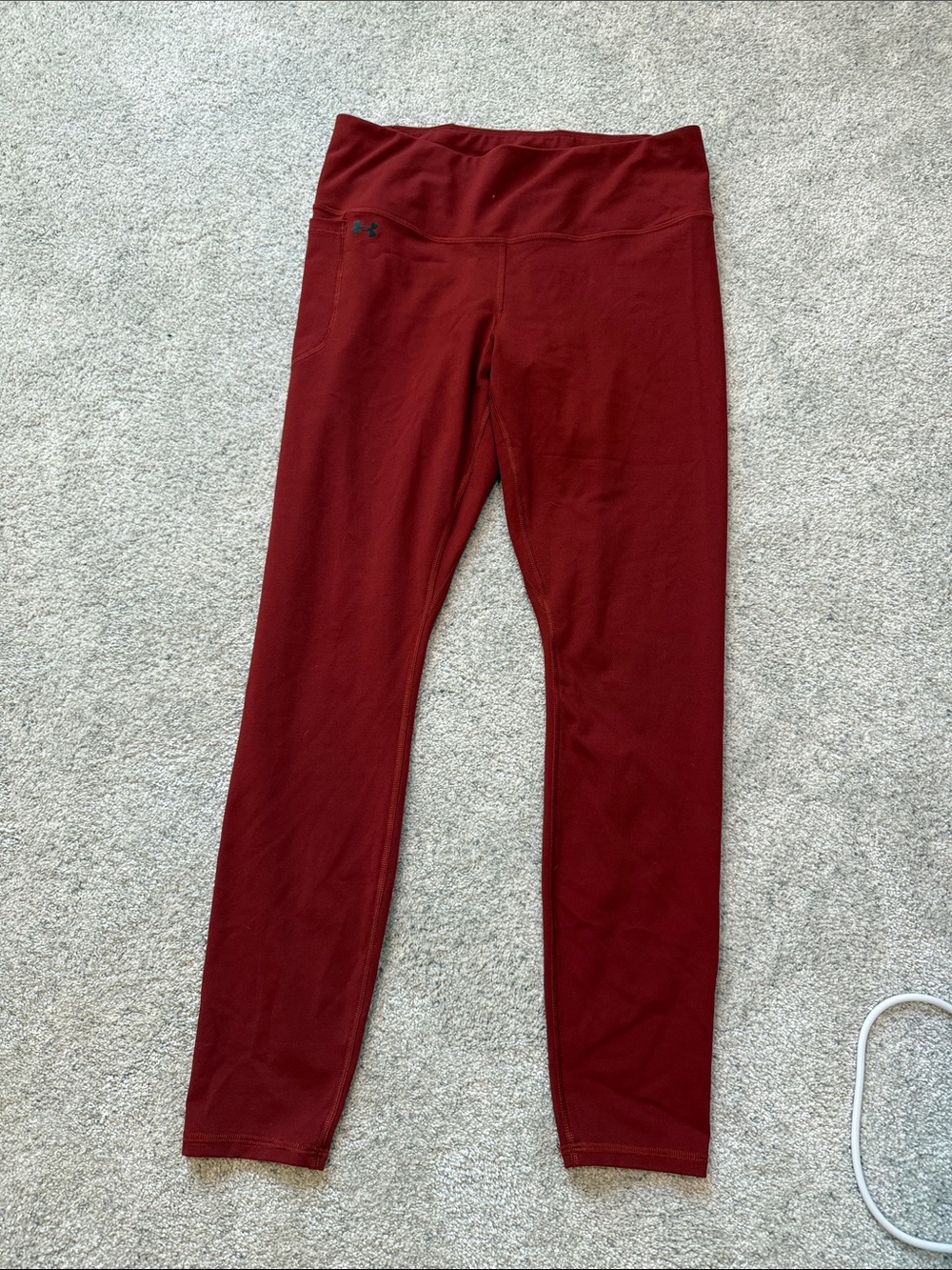 Under Armour Womens Maroon High Rise Leggings